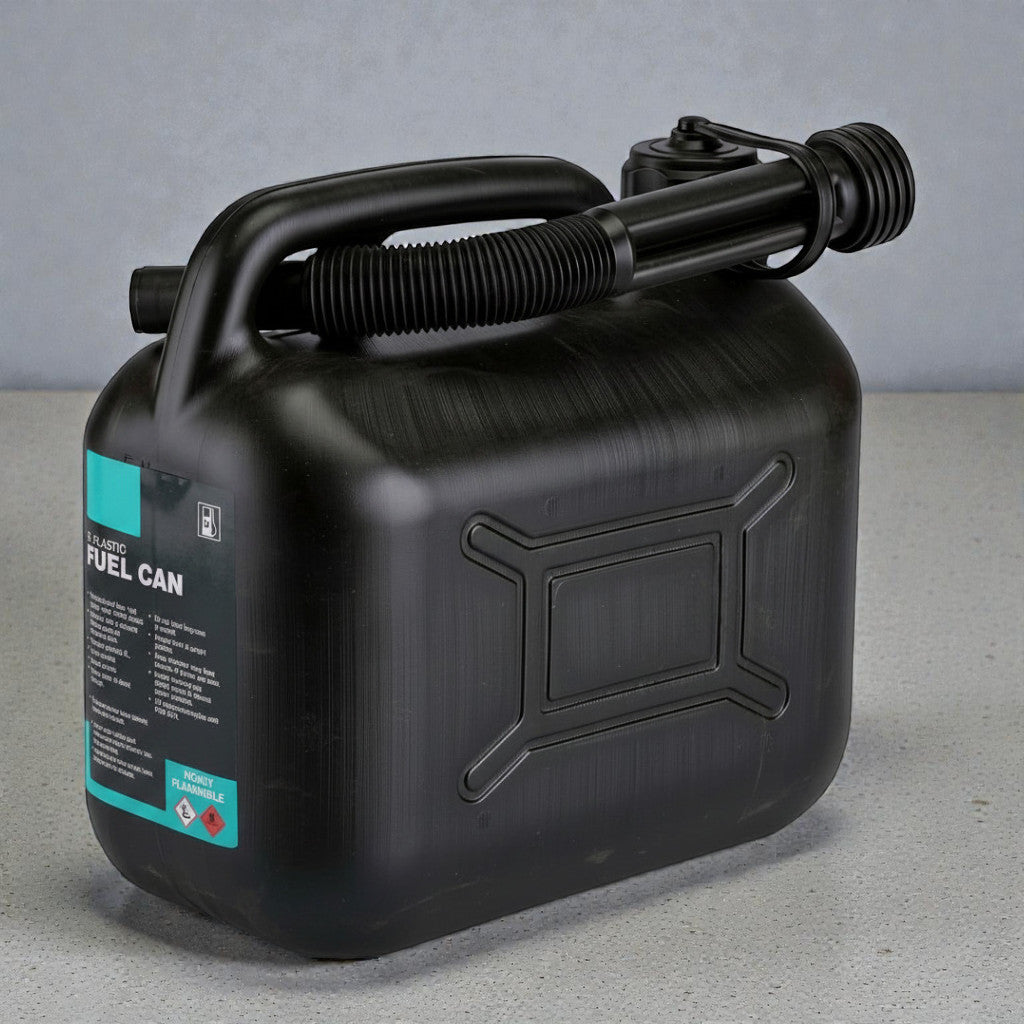 5L Plastic Fuel Storage Cans | Jerry Can with Flexible Spout | Ideal for Diesel or Unleaded Fuel