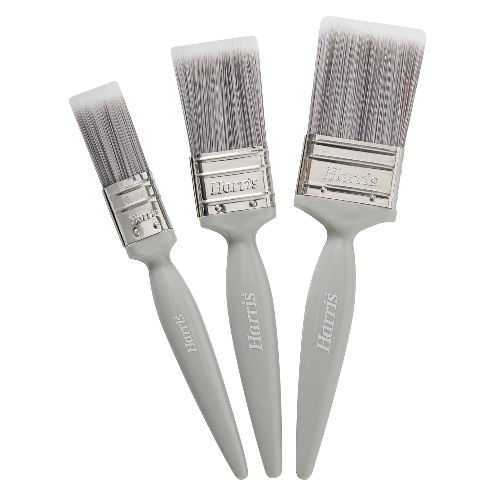 3pk Harris Essentials Paint Brushes Synthetic Bristles for Walls & Ceilings 1" 1.5" 2"