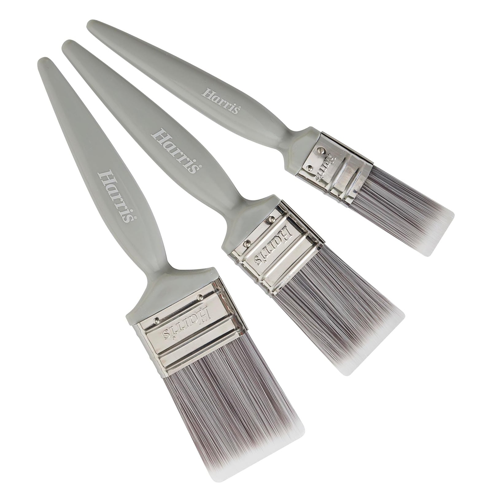 3pk Harris Essentials Paint Brushes Synthetic Bristles for Walls & Ceilings 1" 1.5" 2"