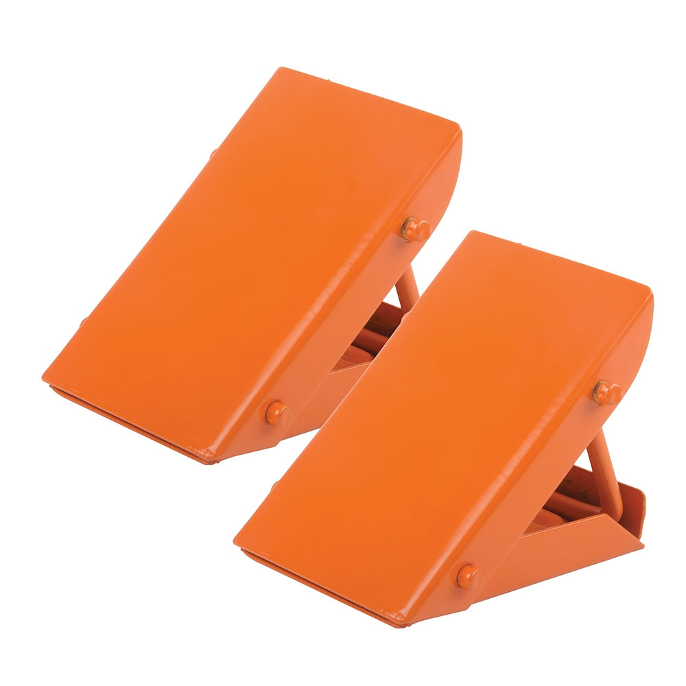 4-PACK Folding Steel Wheel Chocks Car Caravan Boat Motorhome Trailer Tyre Wedge