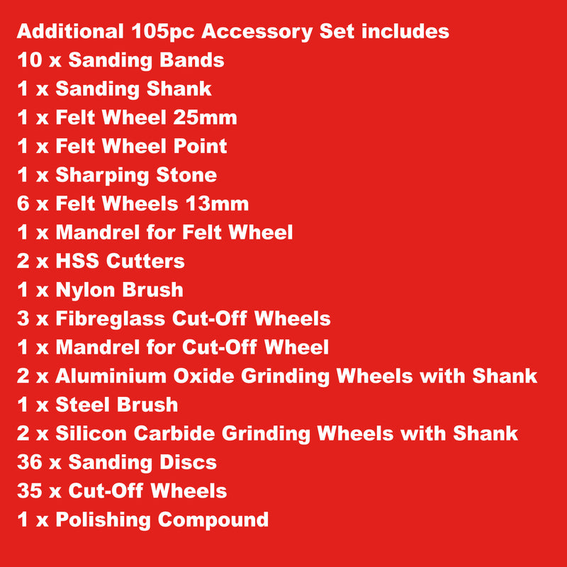 135W Mini Rotary Tool Multi Function Polisher Grinder Engraver | Includes 145pc Accessories and Storage Case