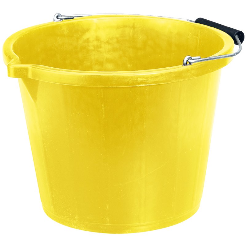 Draper 10636 Bucket, 14.8L, Yellow 10636