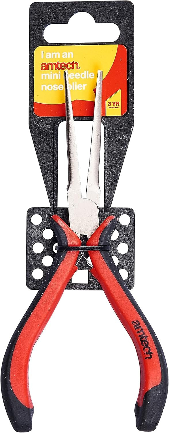 Mini Needle Nose Soft Grip Pliers Amtech B3020 3 Year Warranty