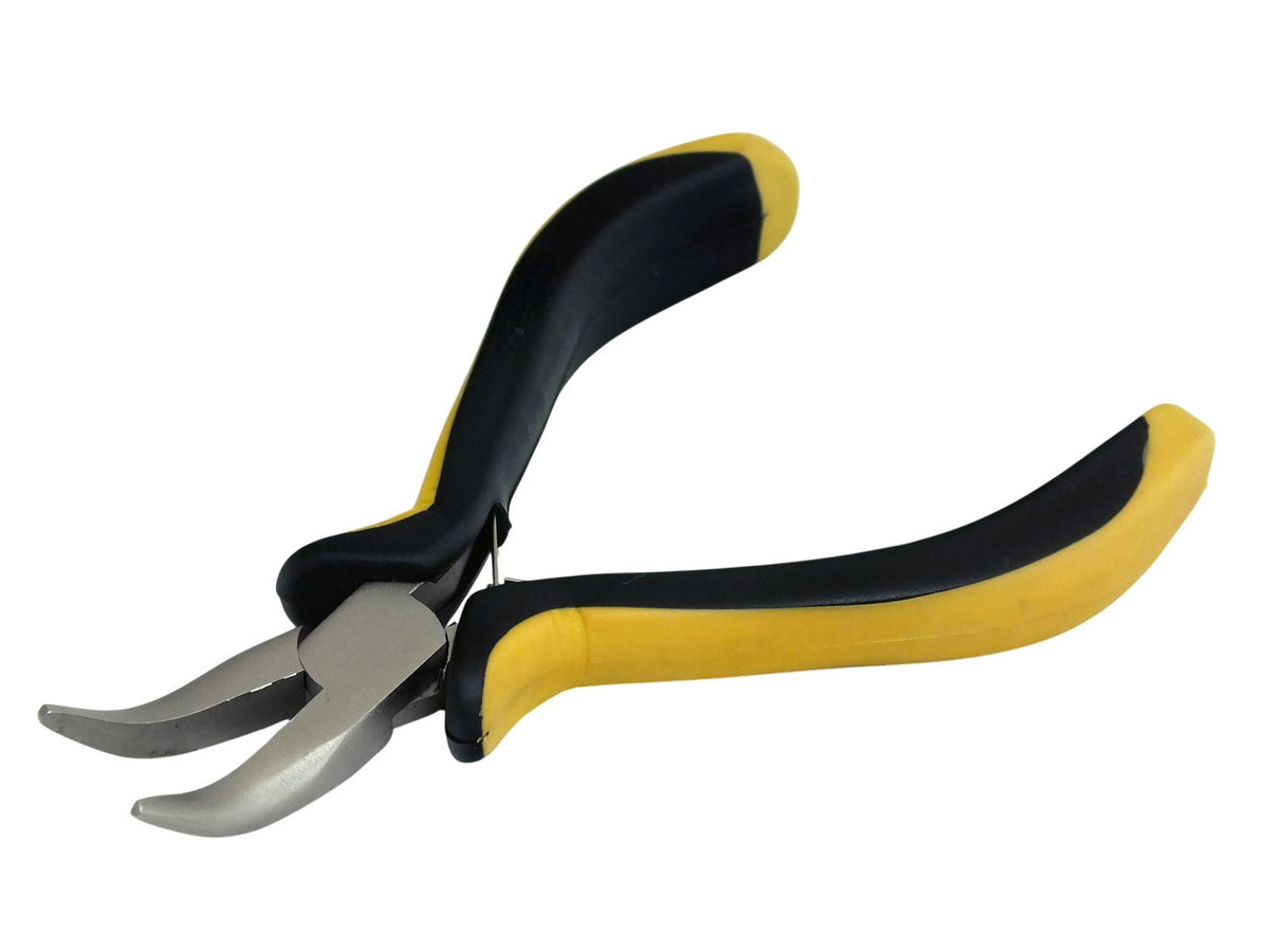 5pc Precision Pliers Mini Bent Long Nose Non-Slip Handles Jewellery Electronics