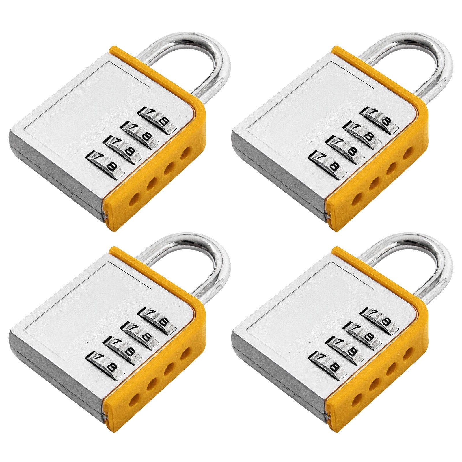 8 PACK Combination PadlockLock Steel Shackle Gym Locker Toolbox- 5 Year Warranty