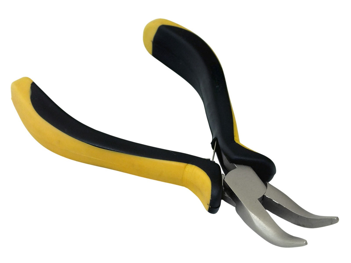 5pc Precision Pliers Mini Bent Long Nose Non-Slip Handles Jewellery Electronics