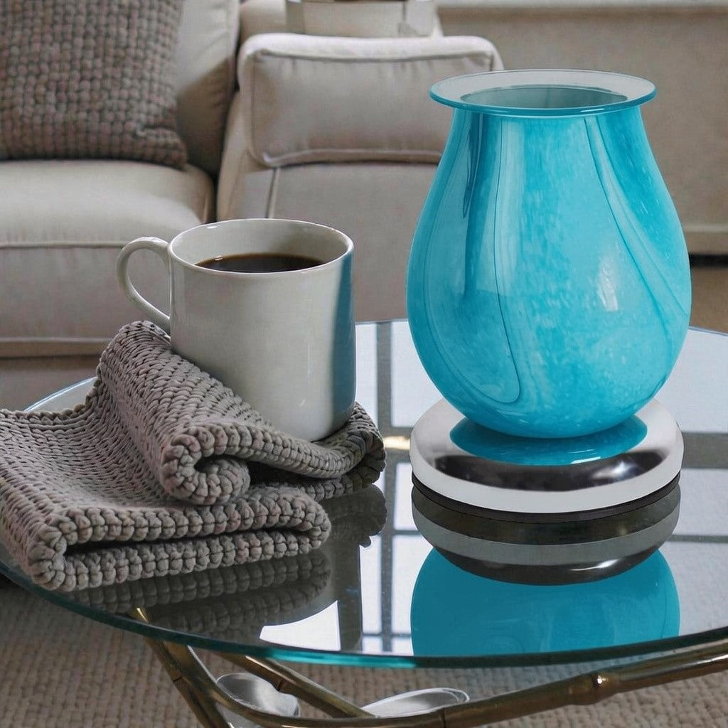 Electric Scented Wax Melt Tart Warmer Teal Swirl Aroma Diffuser Touch Control