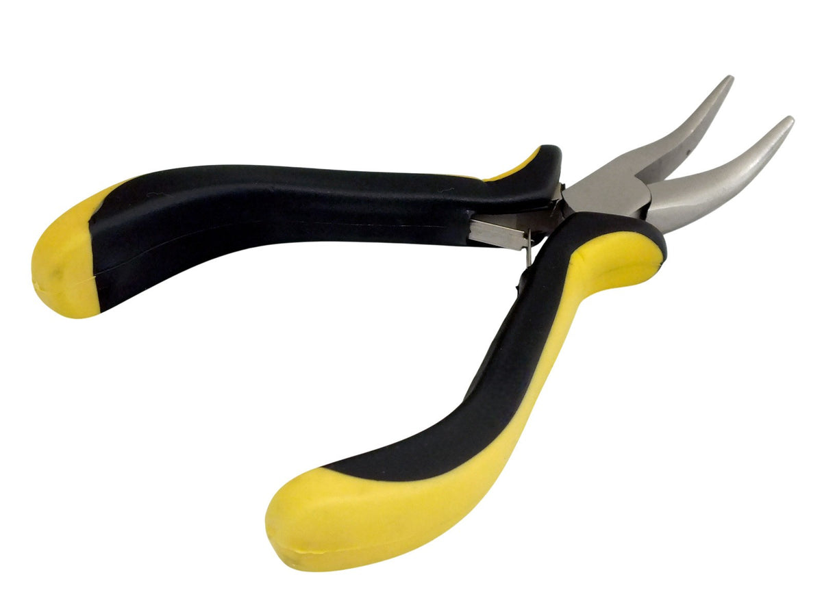 5pc Precision Pliers Mini Bent Long Nose Non-Slip Handles Jewellery Electronics