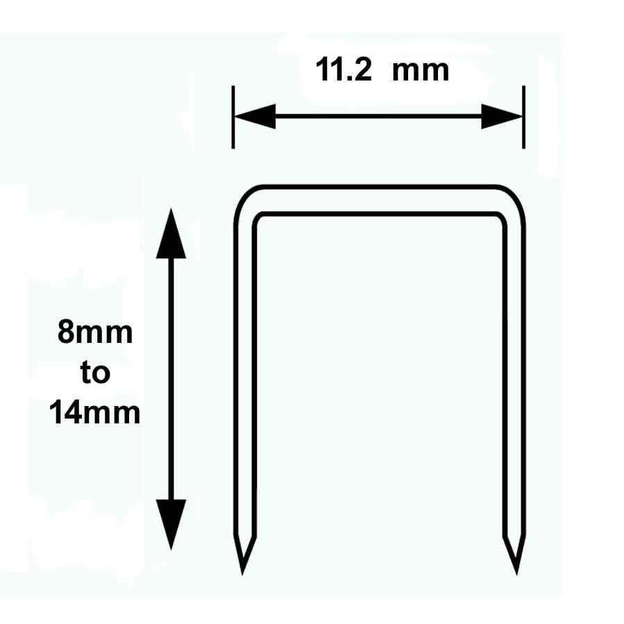 10J Staples 5000 Heavy Duty - Workzone Powerfix 8mm 10mm 12mm 14mm