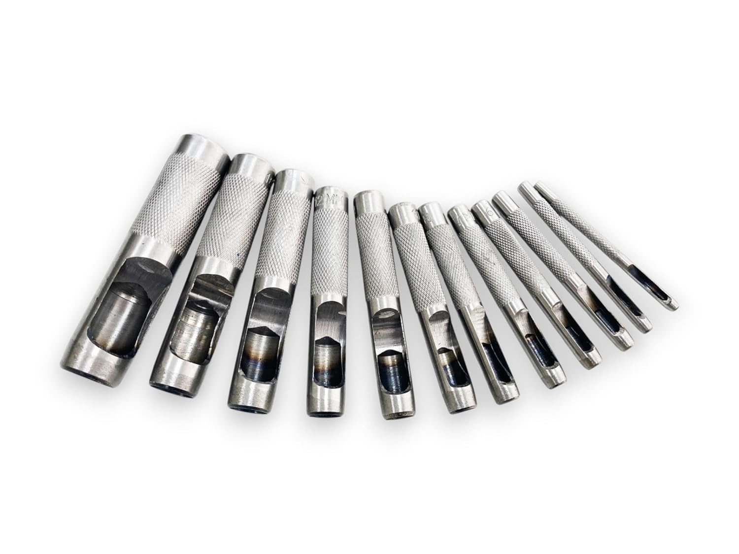 12 Pro Precision Ground Hollow Punch Set 3mm - 19mm Round Circle Hole Cutter