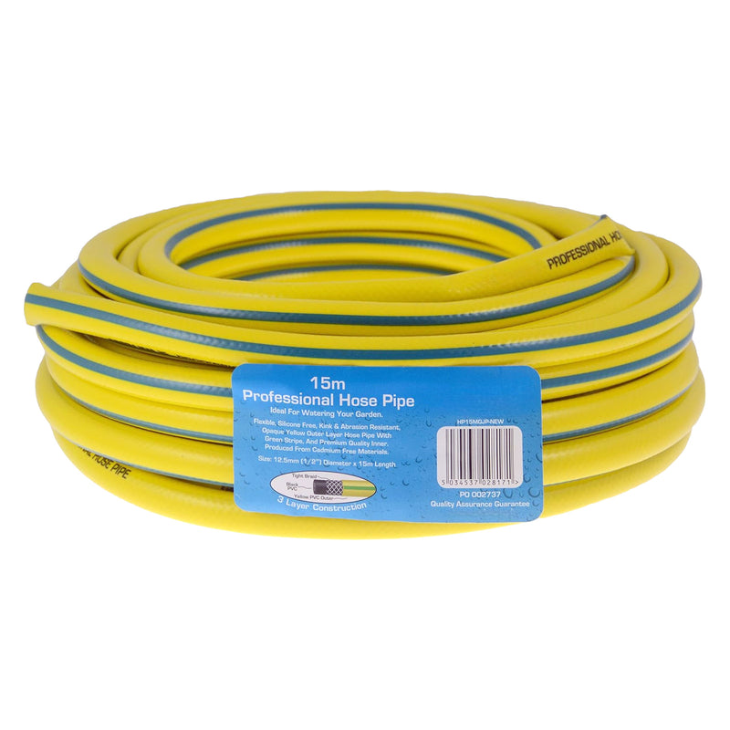 Heavy Duty Reinforced Garden Hose Pipe | 15m-50m Hosepipe | Connectors and Guide also available