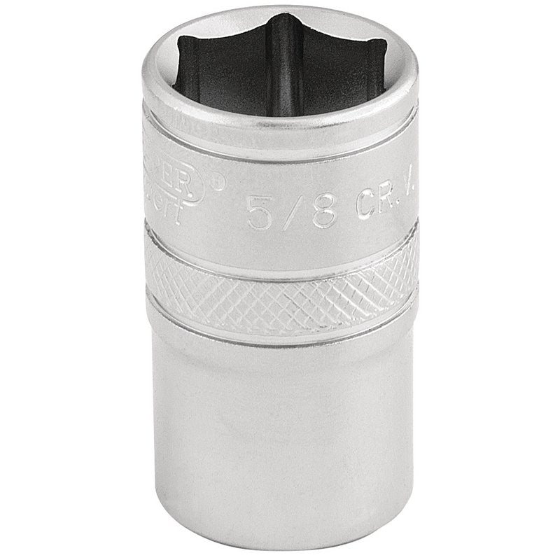 Draper 16628 6 Point Imperial Socket, 1/2" Sq. Dr., 5/8" 16628.
