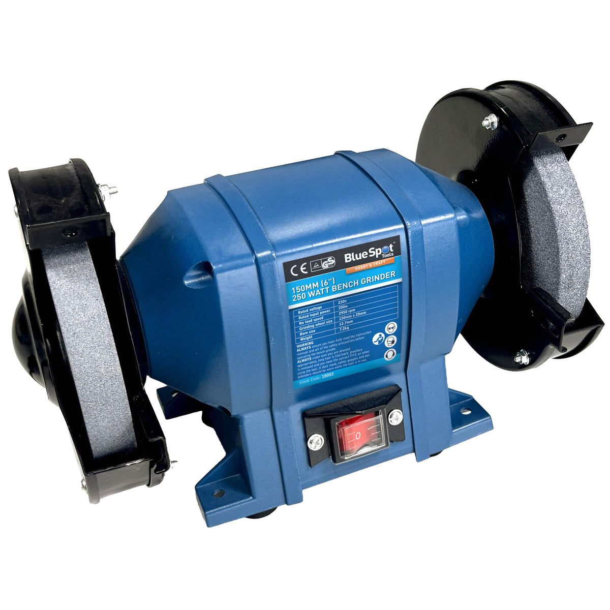 150mm (6") 250W Twin Bench Grinder and Polisher | Lifetime Warranty