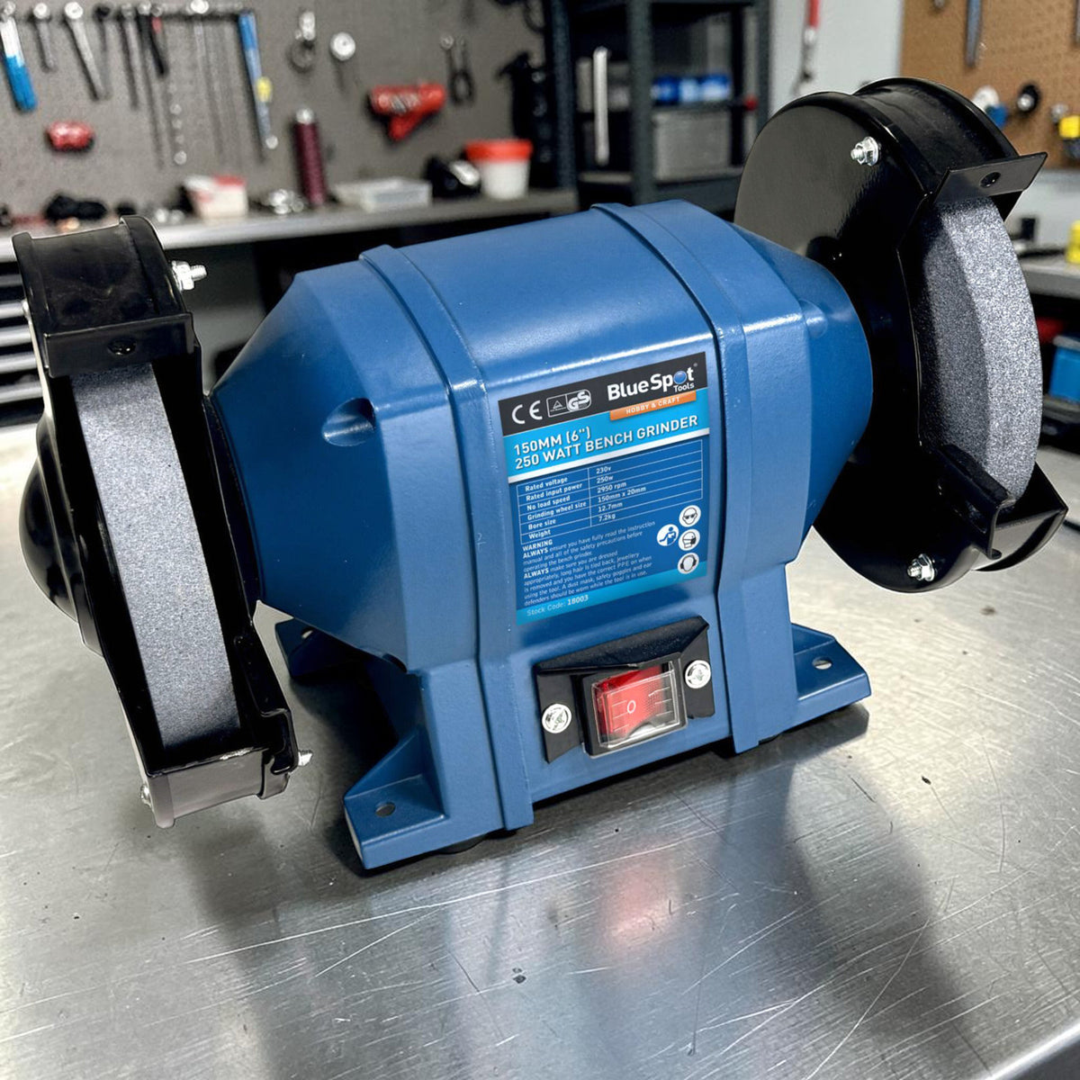 150mm (6") 250W Twin Bench Grinder and Polisher | Lifetime Warranty