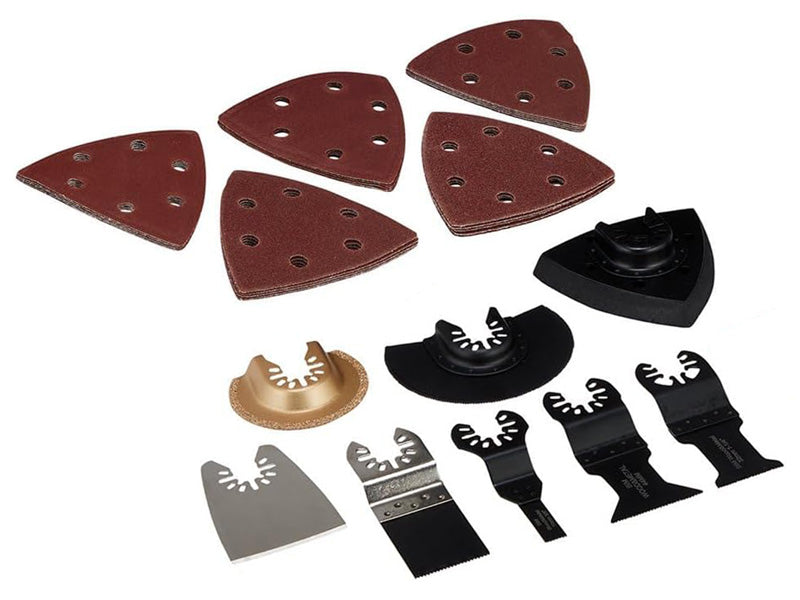 Draper 19392 33pc Cordless 12V Oscillating Multitool Set | Li-ion Battery, Fast Charger & Case