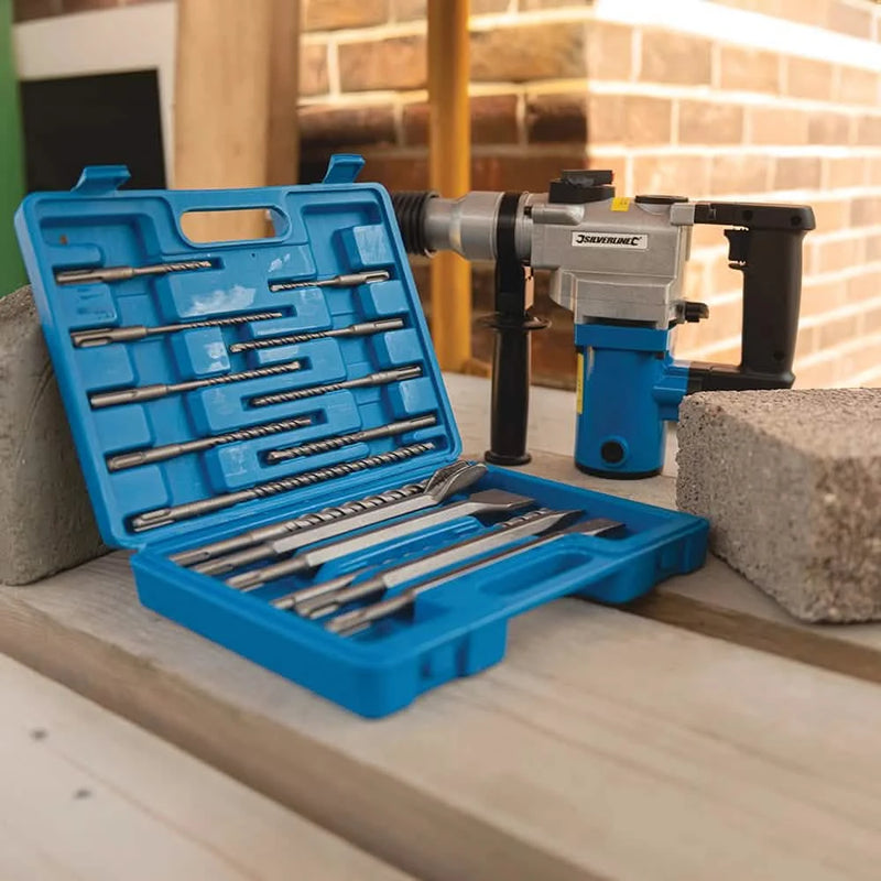 Sds Plus Masonry Drill & Chisel Set 15pce Silverline 196570