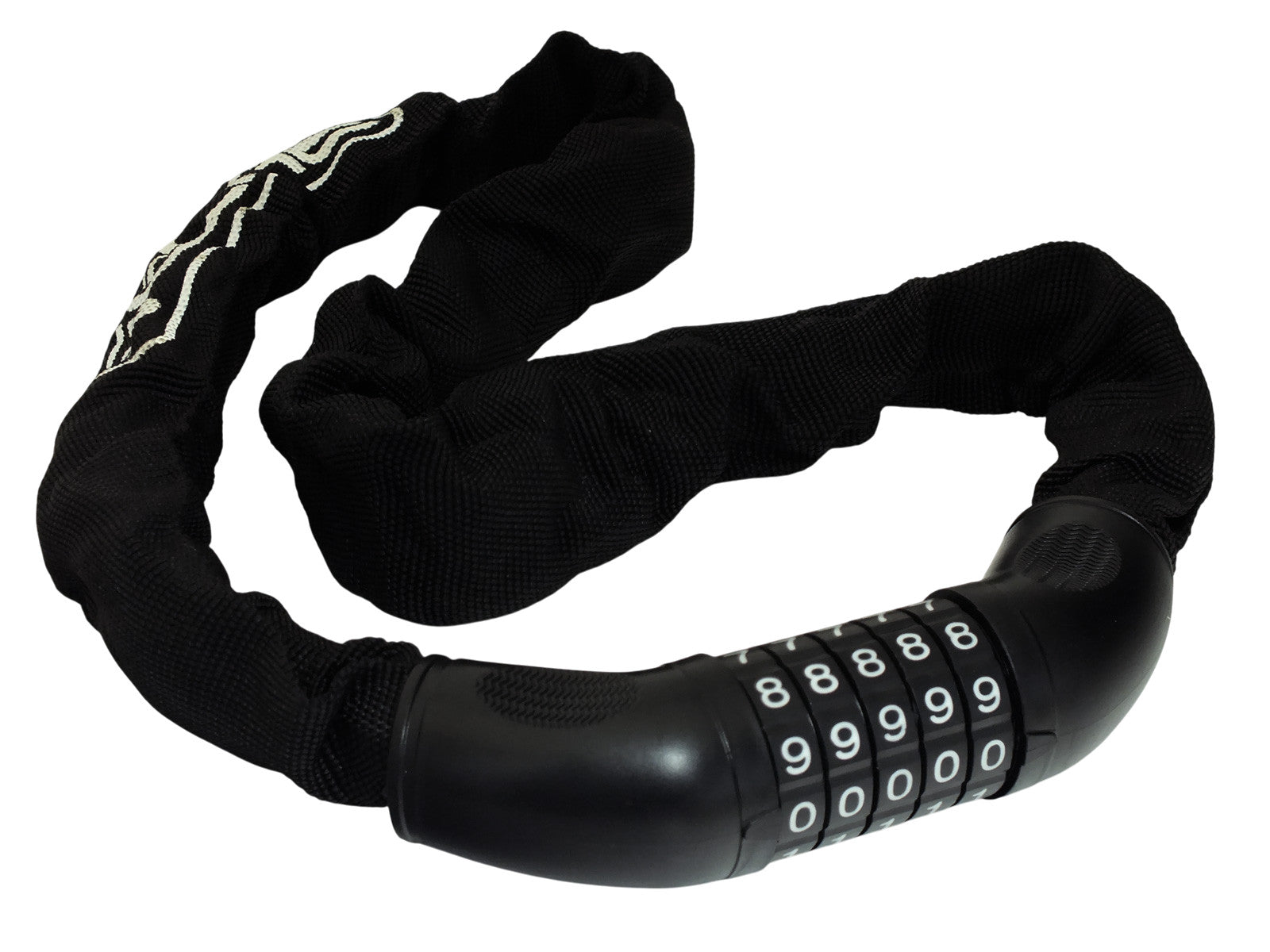 0.9m Bike Chain with Combination Lock Padlock, Cycle Lights & 4pc Hi Vis Safety Bands