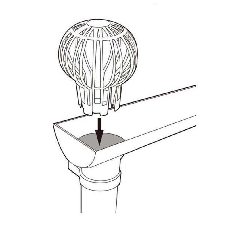 8 Pack Gutter Downpipe Leaf Filters – Plastic Balloon Guards Prevent Blockages