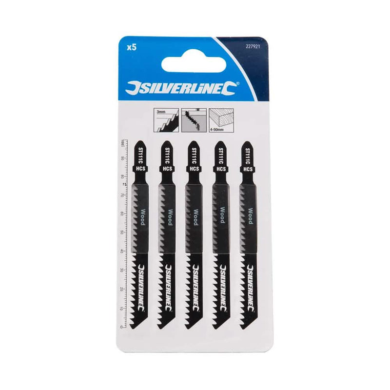 Jigsaw Blades 5pk For Wood ST111C Silverline 227921