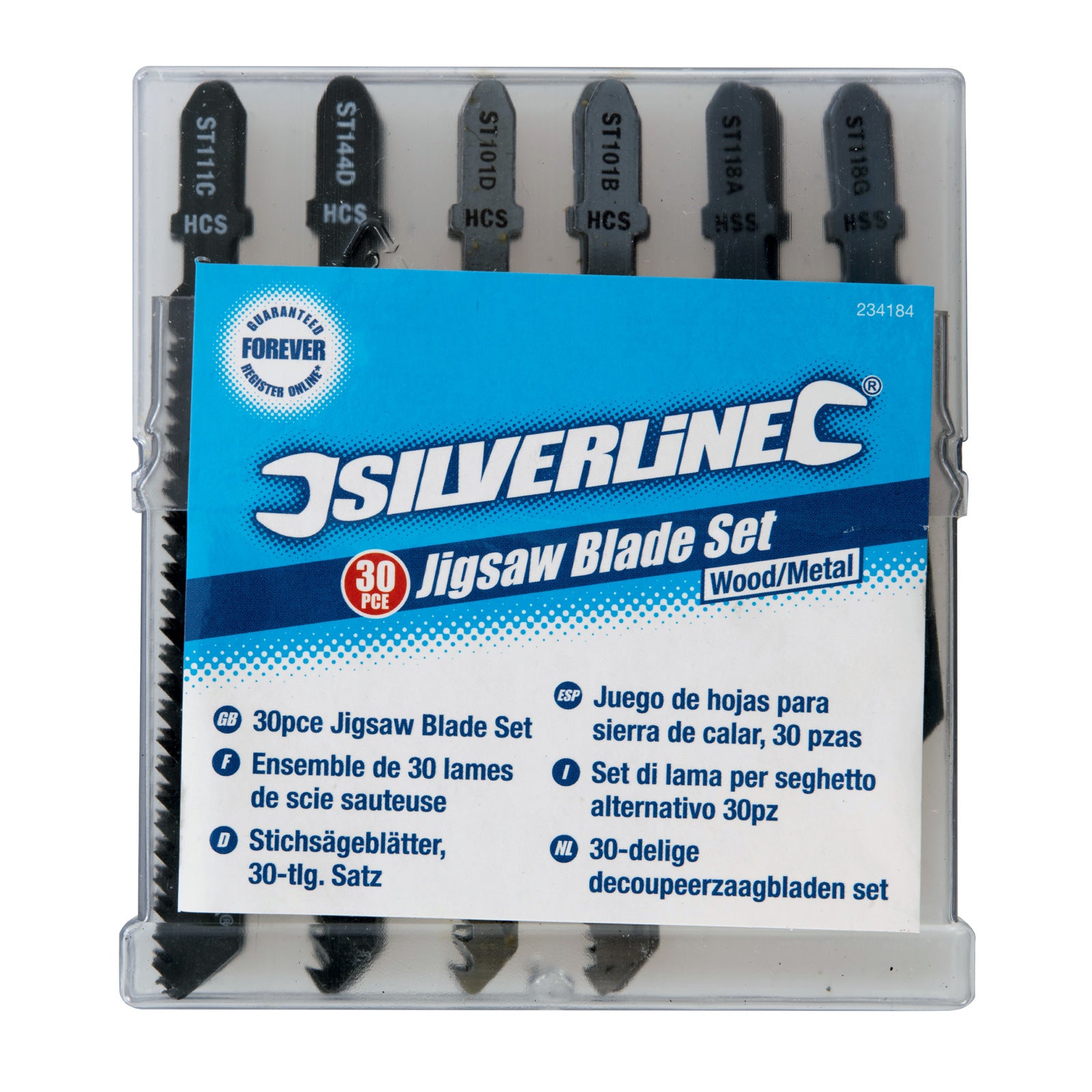Silverline 18V Cordless Jigsaw plus 30pc Blades | Variable Speed 2Ah Li-ion Battery and Fast Charger