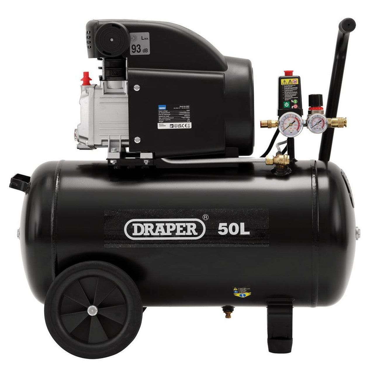 Draper 24981 Air Compressor 50L 1.5Kw Dr-24981