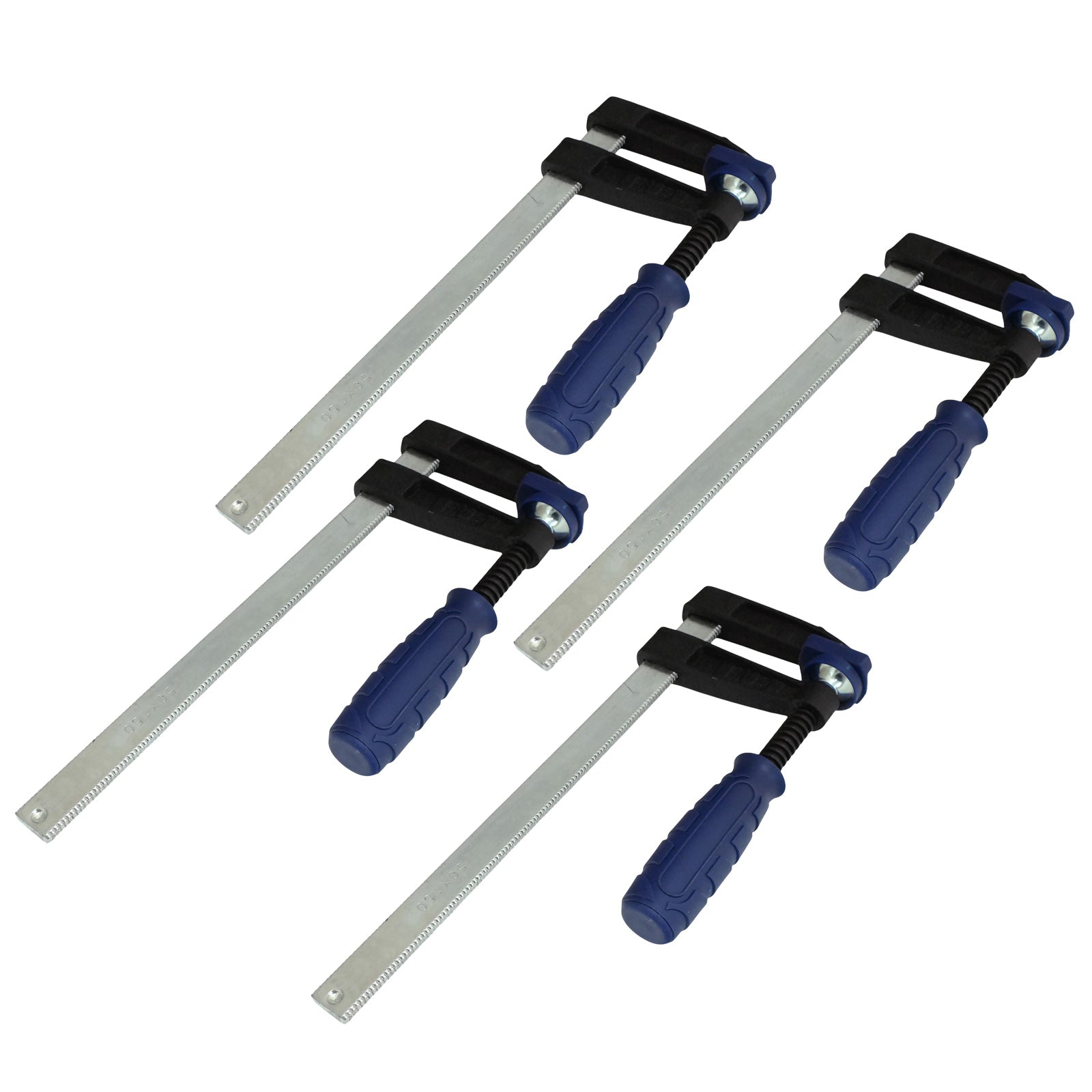 4 Pack of Draper 6" F Clamps Quick Action Bar Clamps | 150mm x 50mm