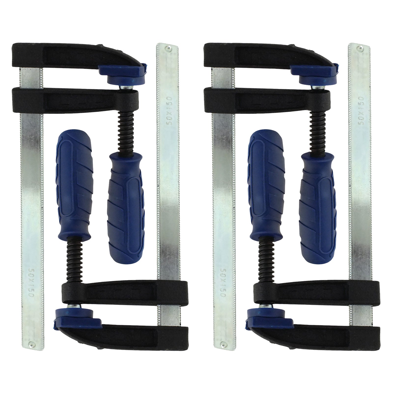 4 Pack of Draper 6" F Clamps Quick Action Bar Clamps | 150mm x 50mm