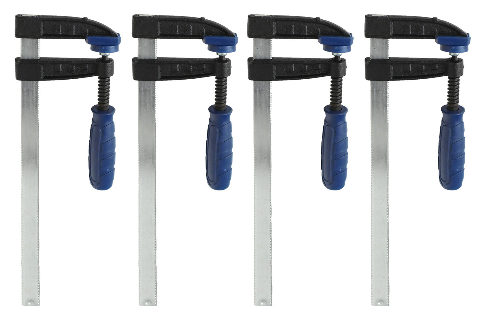 4 Pack of Draper 8" F Clamps Quick Action Bar Clamps | 200mm x 50mm