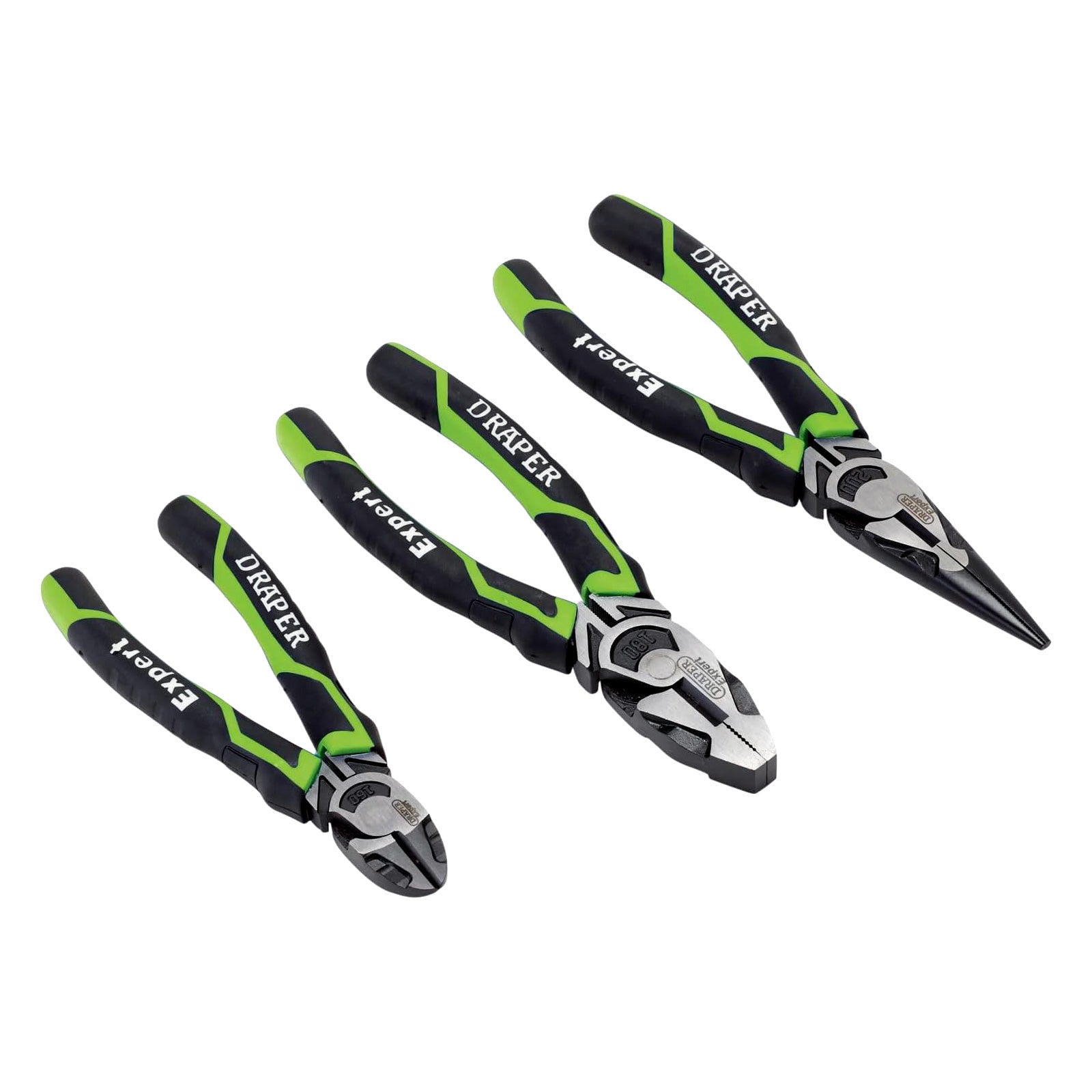 Draper Expert 28035 3pc Pliers Set | High Leverage Side Cutters Long Nose and Combination | Lifetime Warranty