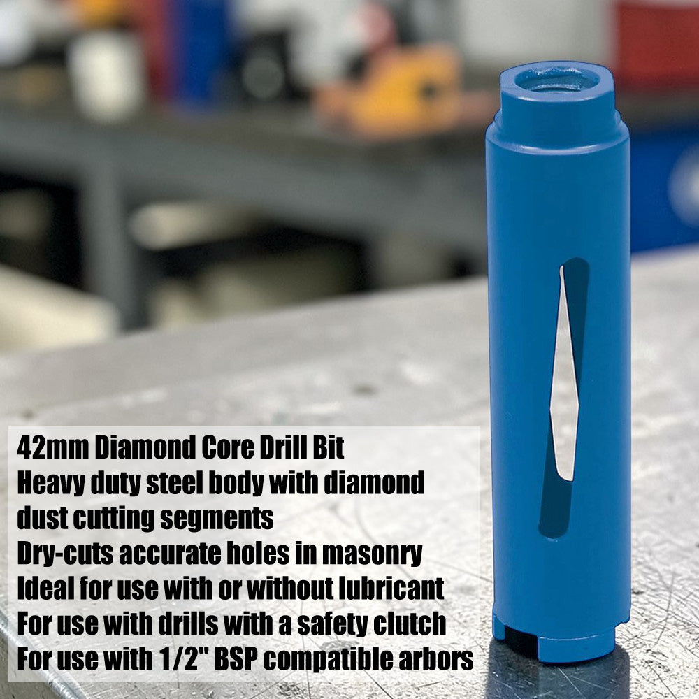 Silverline 282415 42mm Diamond Core Drill Bit Hole Cutter Masonry Concrete Brick