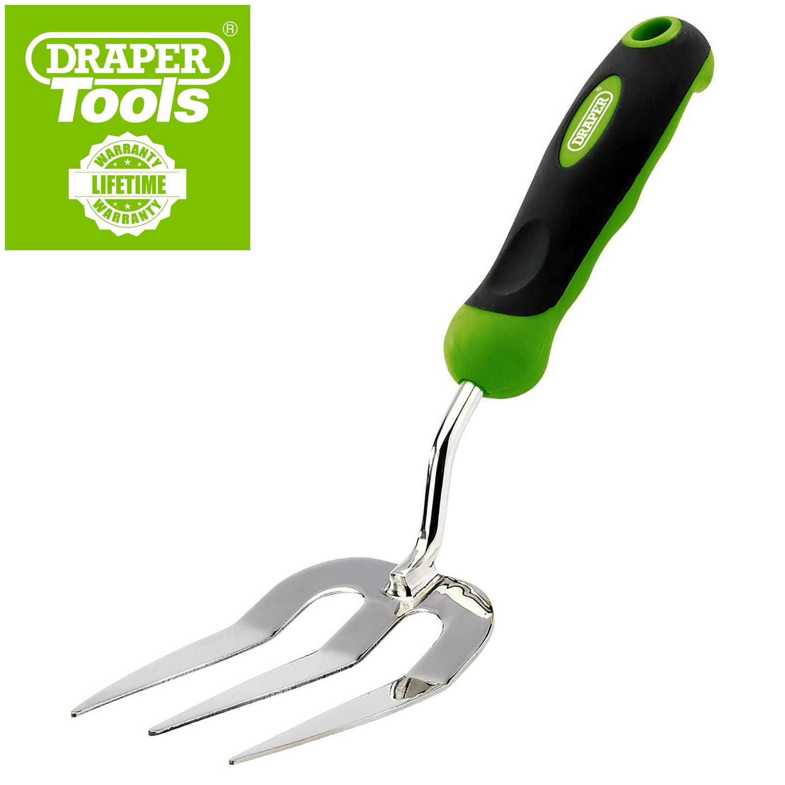 Draper 28287 Hand Fork with Stainless Steel Prongs and Soft Grip Handle