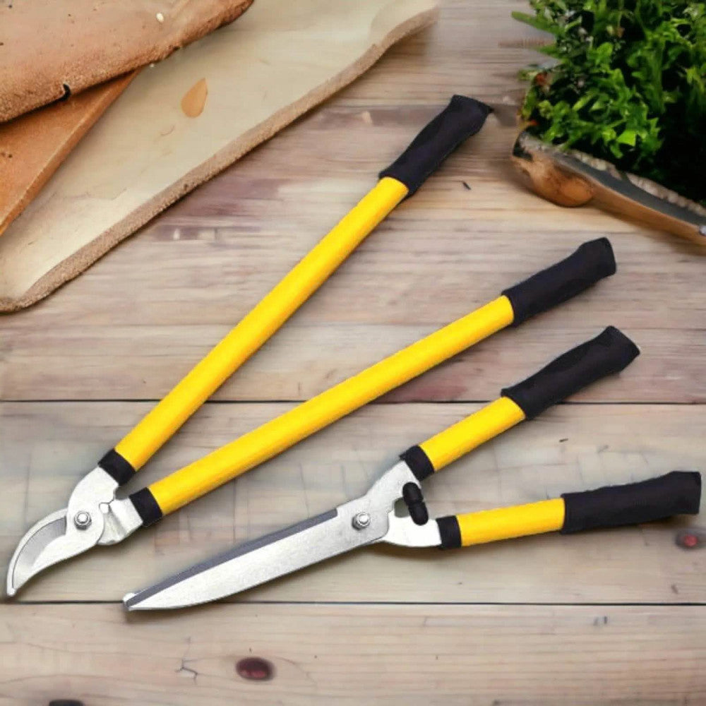 Garden Tools Set Bypass Tree Branch Lopper Hedge Shears Pruning  2PCE