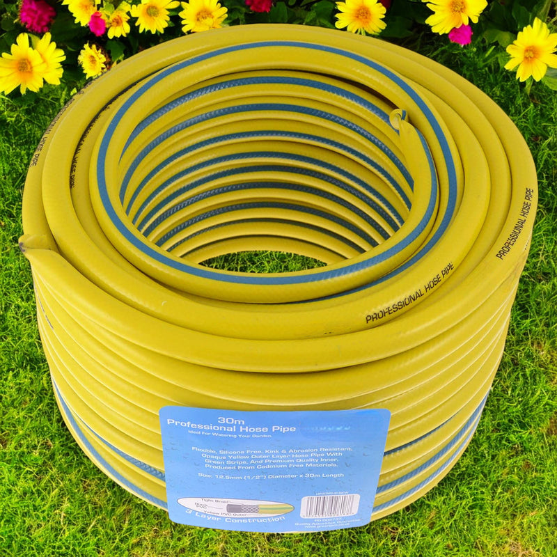 Heavy Duty Reinforced Garden Hose Pipe | 15m-50m Hosepipe | Connectors and Guide also available