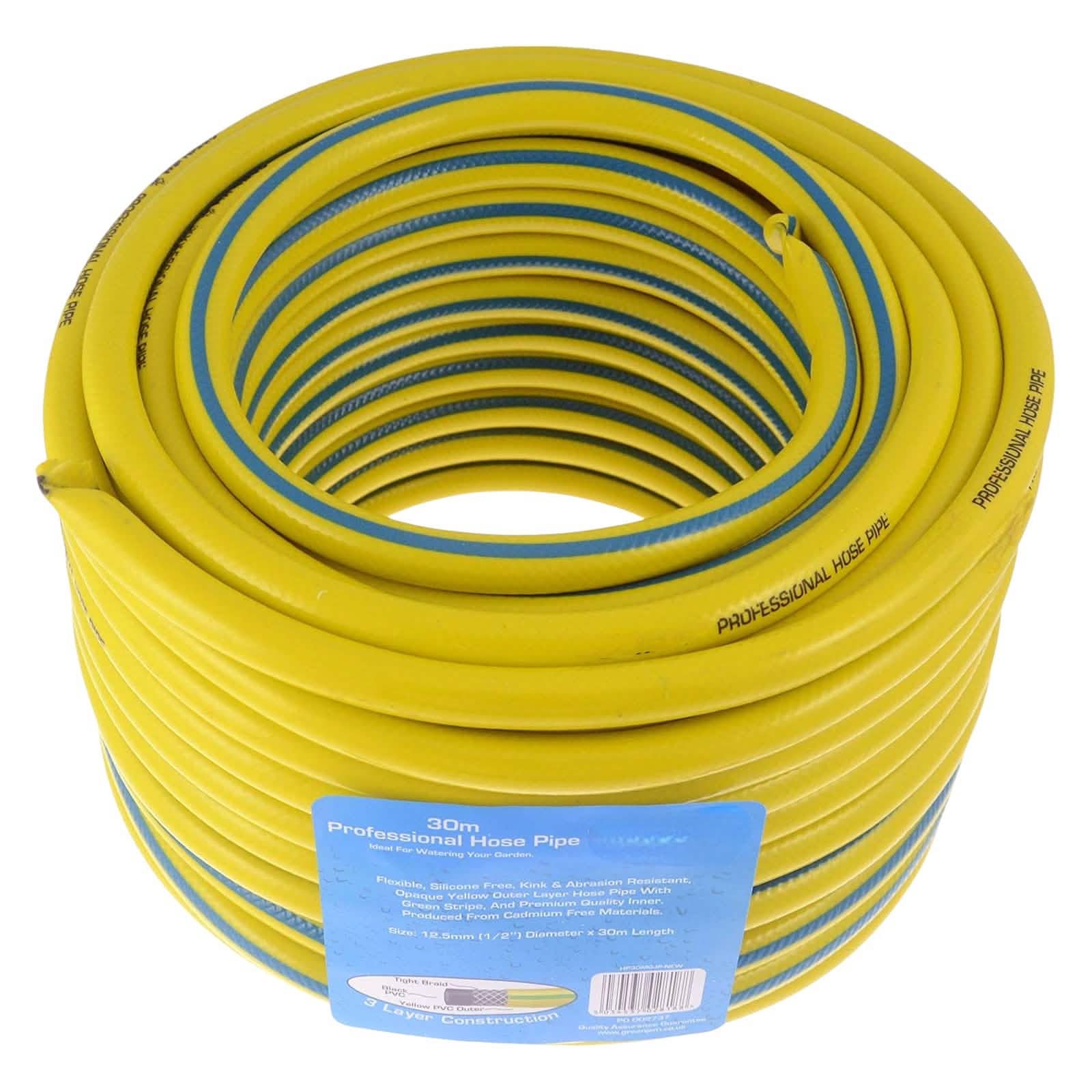 Heavy Duty Reinforced Garden Hose Pipe | 15m-50m Hosepipe | Connectors and Guide also available