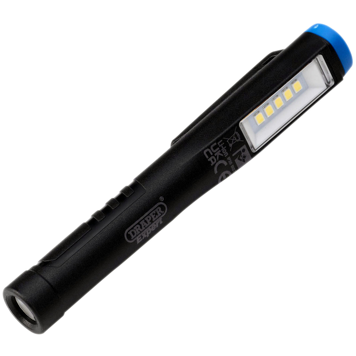 Draper Expert USB Rechargeable SMD LED Pen Light 2-in-1 Inspection Lamp and Torch, 150 Lumens 31098