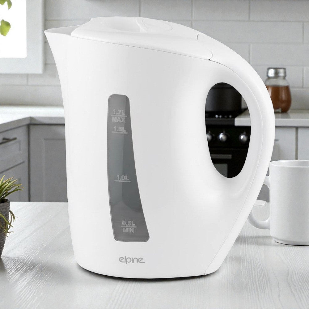 White Cordless Electric Kettle & Toaster Set | 2200W 1.7L Jug | 2 Slices 6 Level Variable Browning