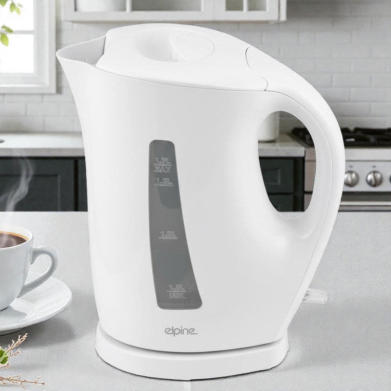 White Cordless Electric Kettle & Toaster Set | 2200W 1.7L Jug | 2 Slices 6 Level Variable Browning