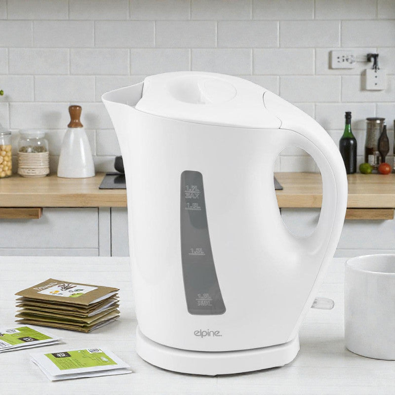 White Cordless Electric Kettle 1.7L Jug 2200W Fast Boil with Strix Controller