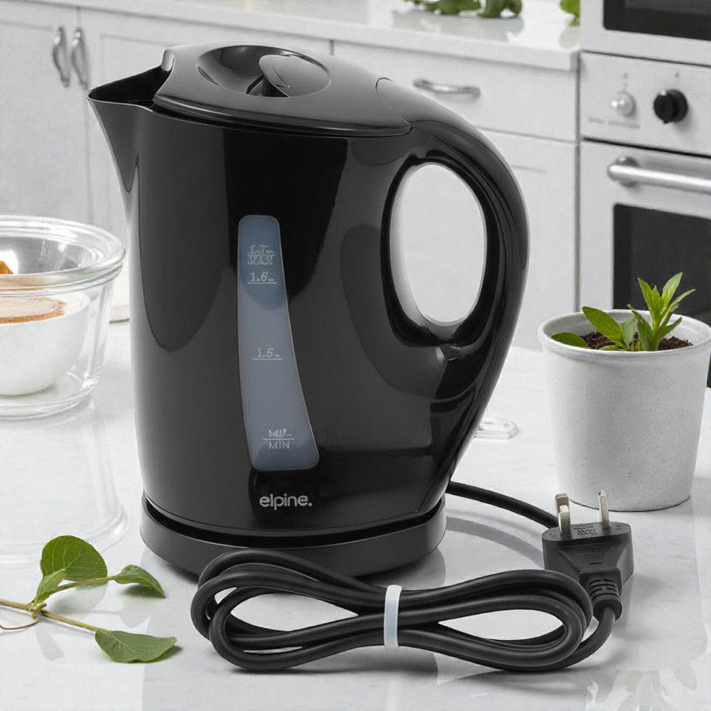 Black Cordless Electric Kettle & 4 Slice Toaster Set | 1.7L Jug | Variable Browning Control