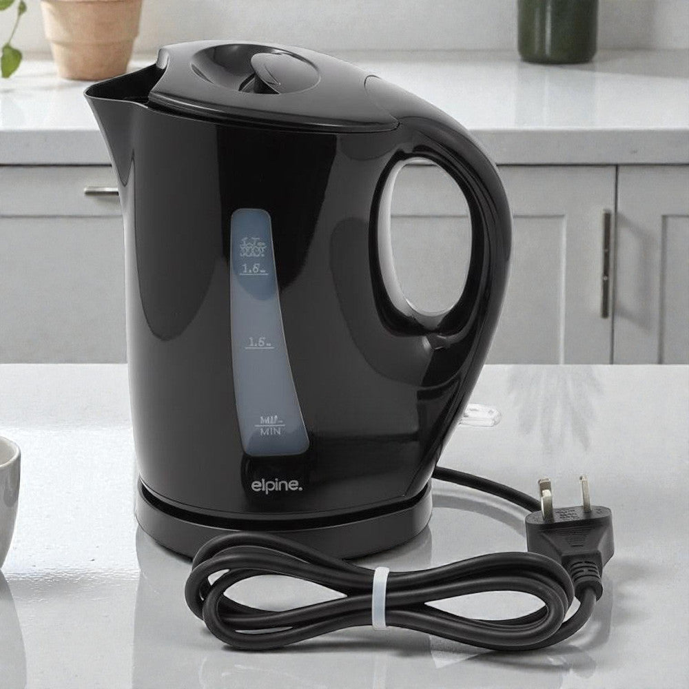 Black Cordless Electric Kettle & 4 Slice Toaster Set | 1.7L Jug | Variable Browning Control