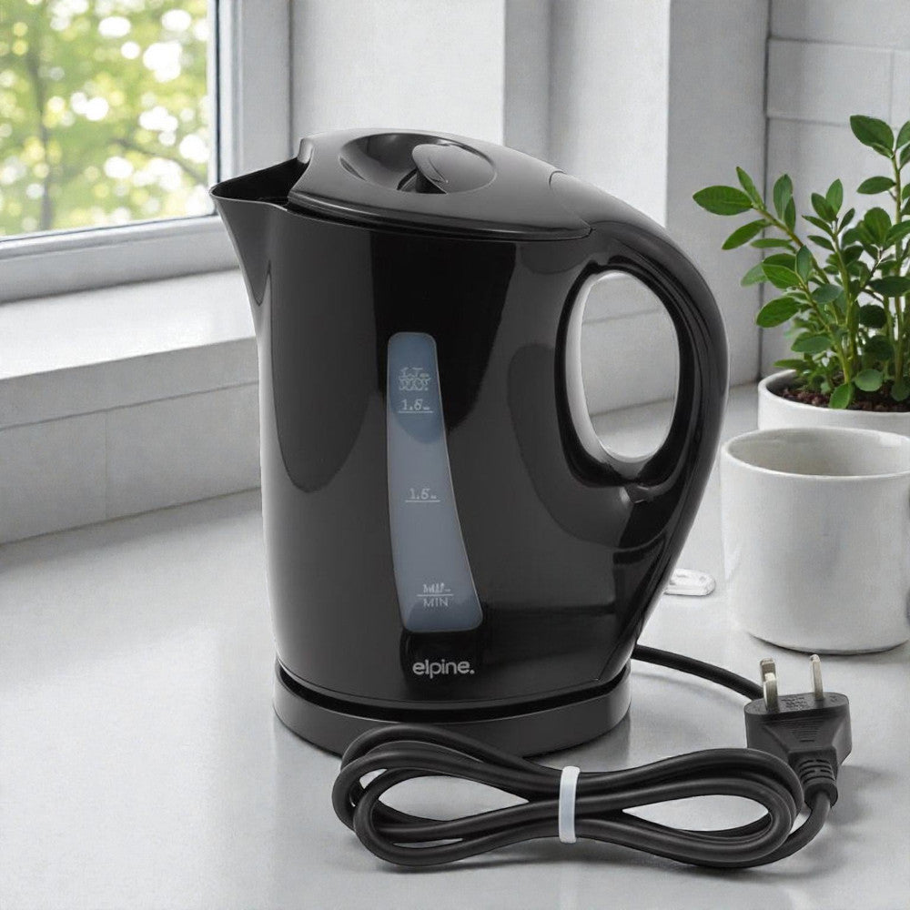 Black Cordless Electric Kettle & 4 Slice Toaster Set | 1.7L Jug | Variable Browning Control