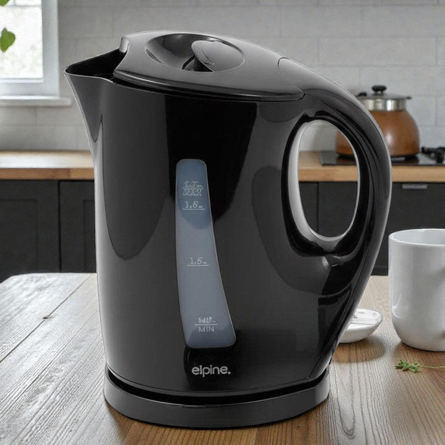 Black Cordless Electric Kettle & 4 Slice Toaster Set | 1.7L Jug | Variable Browning Control