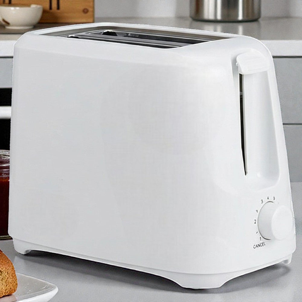 2 Slice Toaster White 700W Electric Cool Touch Variable Browning Control Defrost