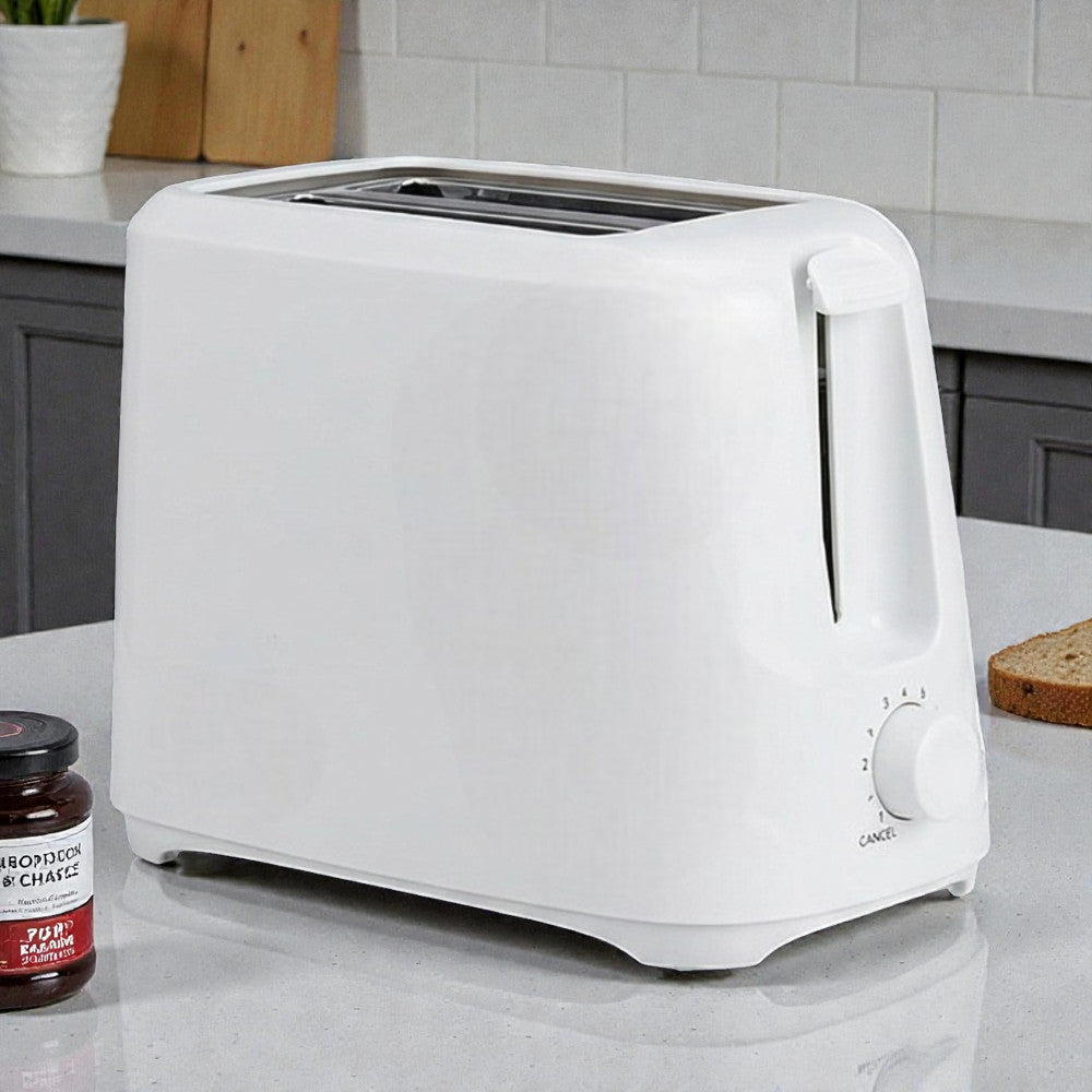 White Electric Kettle & Toaster Set | 1.7L Cordless Jug | 2 Slice with 6 Level Browning Control