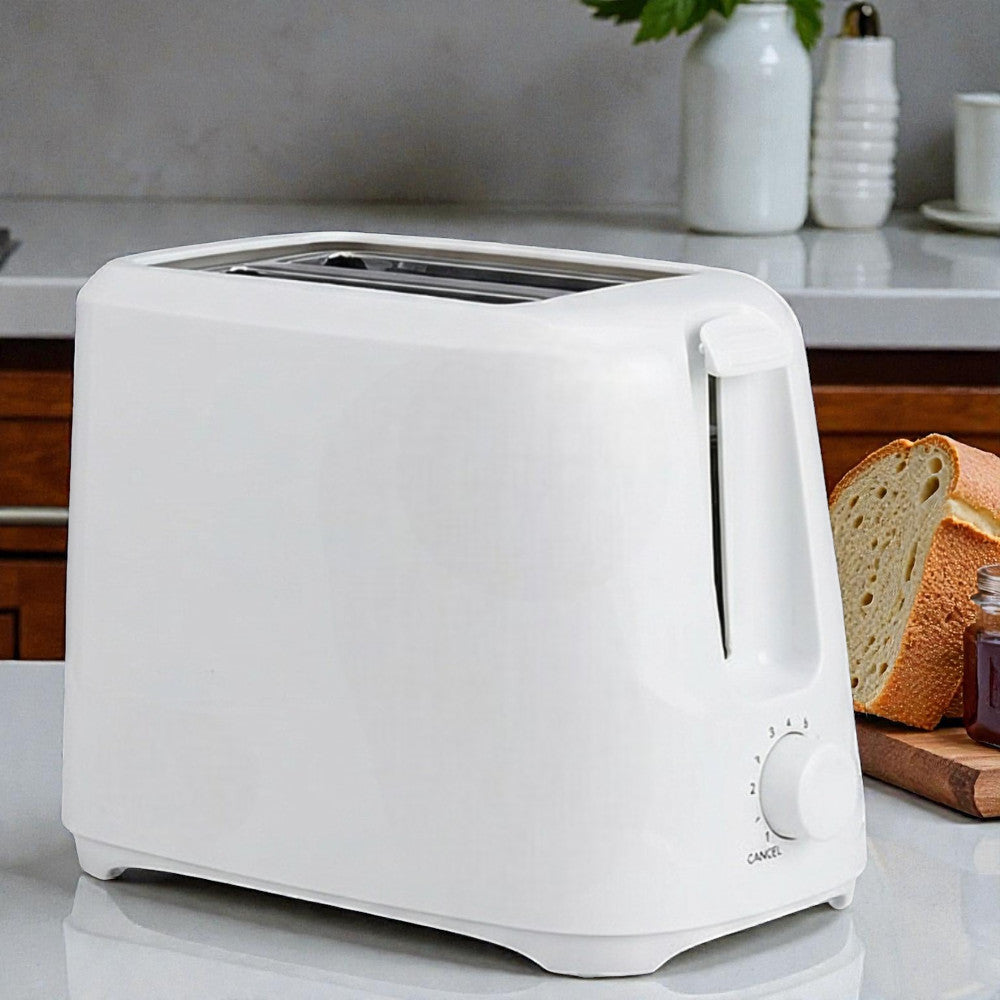 White Cordless Electric Kettle & Toaster Set | 2200W 1.7L Jug | 2 Slices 6 Level Variable Browning