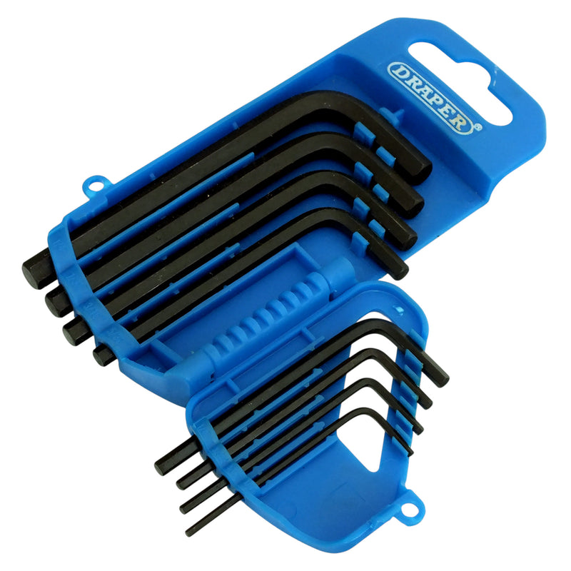 Draper 33685 Imperial AF Hex Key Set + Storage Holder 8pc Hexagon Allen Wrenches