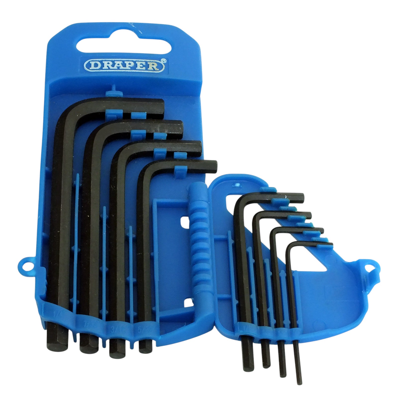 Draper 33685 Imperial AF Hex Key Set + Storage Holder 8pc Hexagon Allen Wrenches