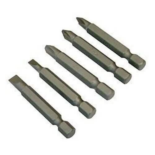 SCREWDRIVER HANDLE 1/4 Hex + BIT SET - 50mm MAGNETIC POZI PHILIPS SLOTTED HOLDER