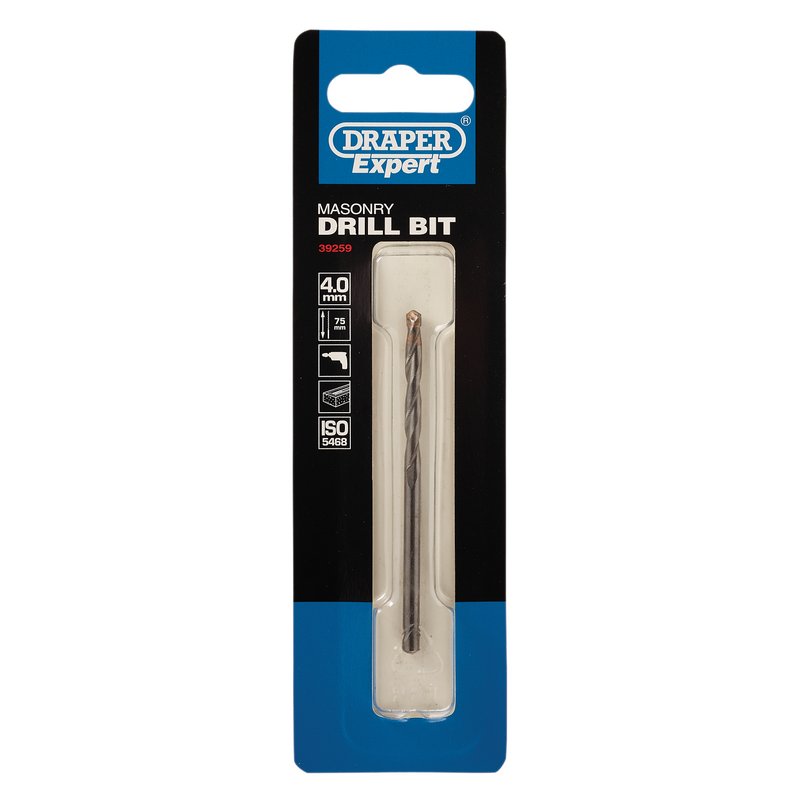 Draper 39259 Masonry Drill Bit, 4mm X 75mm