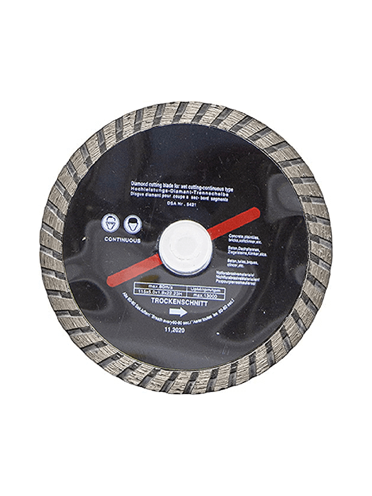 Diamond Cutting Blades Discs 4.5" 115mm - Turbo - Serrated - Continuous (3pc)